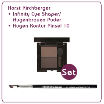 Dermokosmetik24 Horst Kirchberger Set Infinity Eye Shaper Augenbrauen Puder Kontur Pinsel